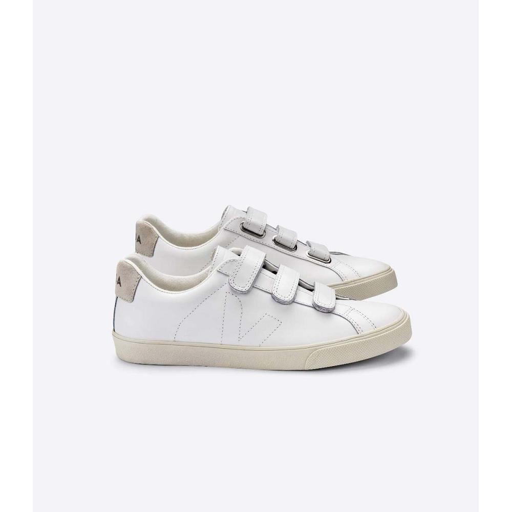 Adidași Dama Veja 3-LOCK LEATHER Albi | RO 613BEX